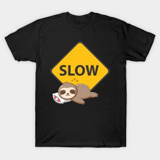 Caution Slow - Sleeping Sloth T-Shirt